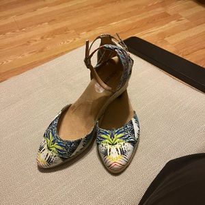 Multicolor print espadrilles